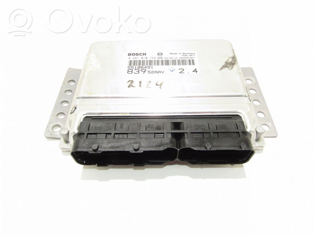 Engine control unit/module   0281010743,55186491,83952AAV