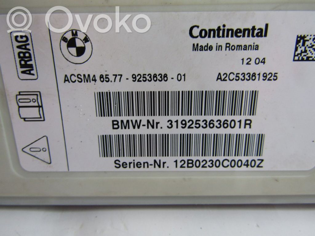 BMW X3 F25 Centralina/modulo airbag 