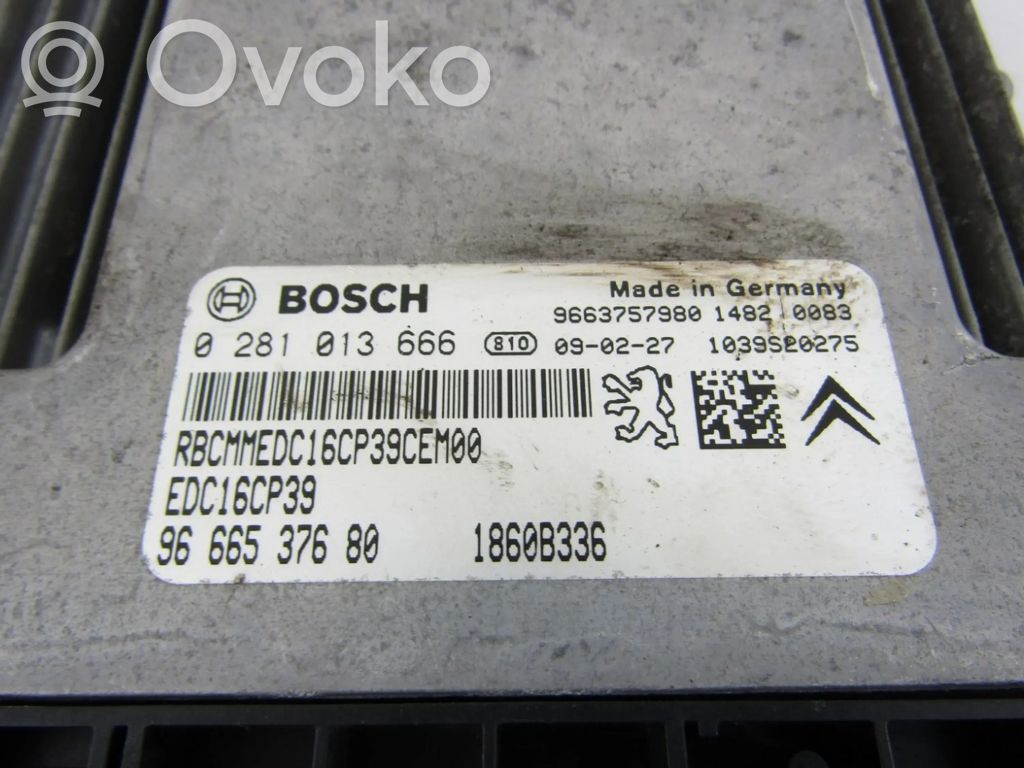 Engine control unit/module   0281013666,9666537680