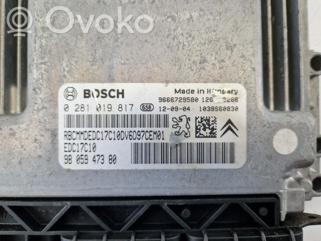 Sterownik / Moduł ECU   0281019817,9805947380