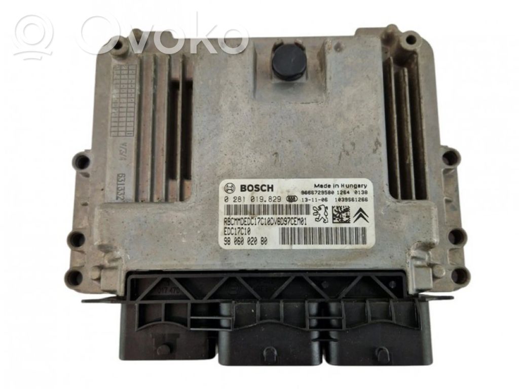 Engine control unit/module   9666729580,0281019829,9806002080