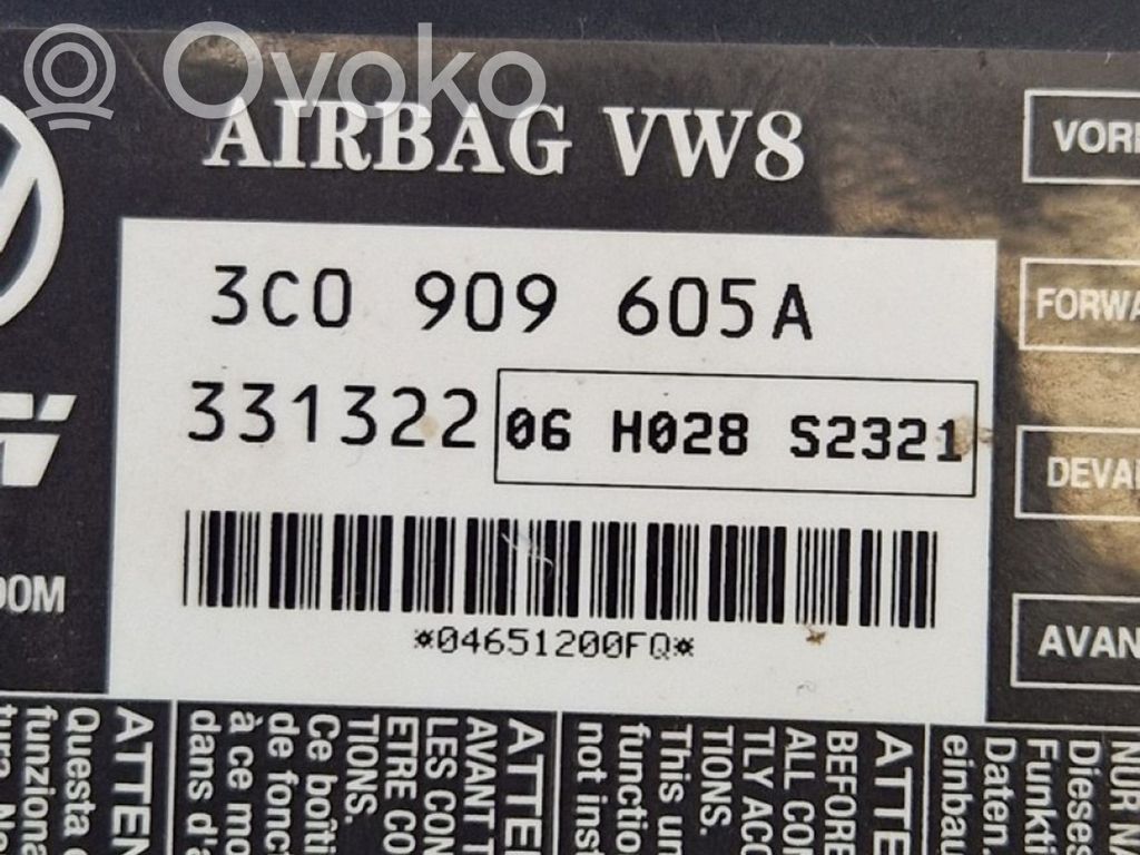 Volkswagen PASSAT B6 Unitate/modul de comandă airbaguri 