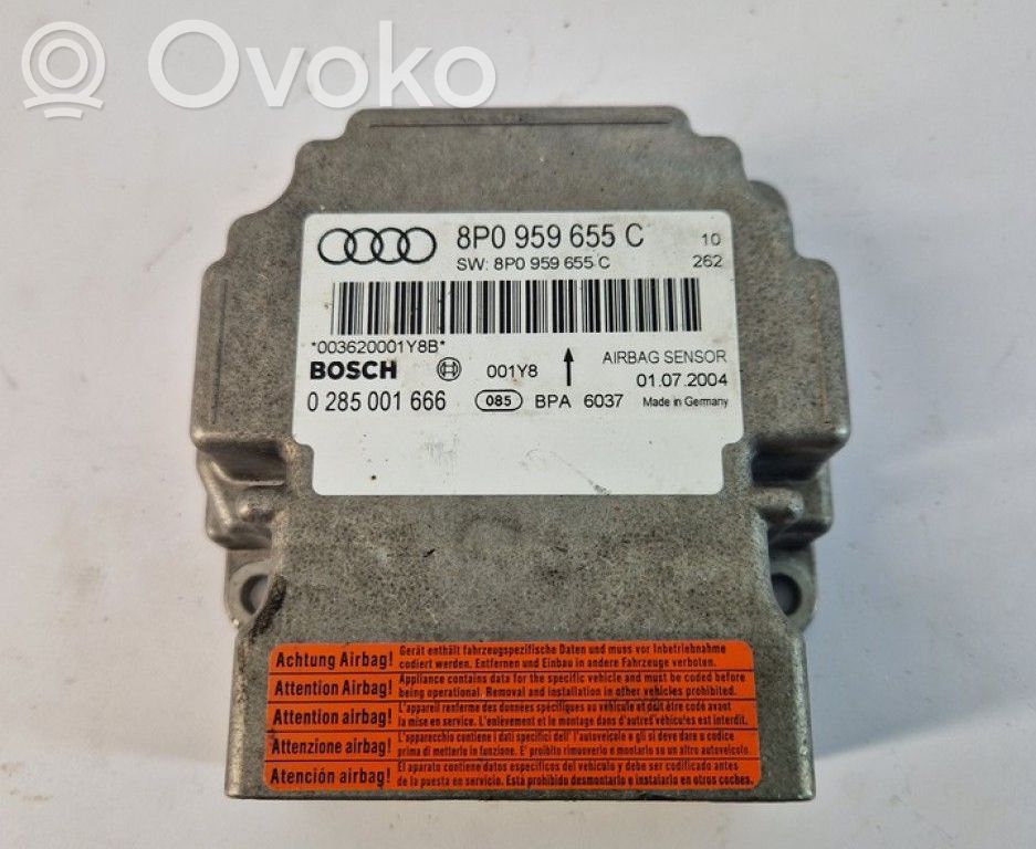 Audi A3 S3 A3 Sportback 8P Centralina/modulo airbag 