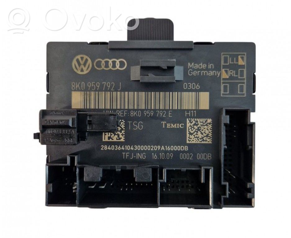 Audi A4 S4 B8 8K Centralina/modulo portiere 