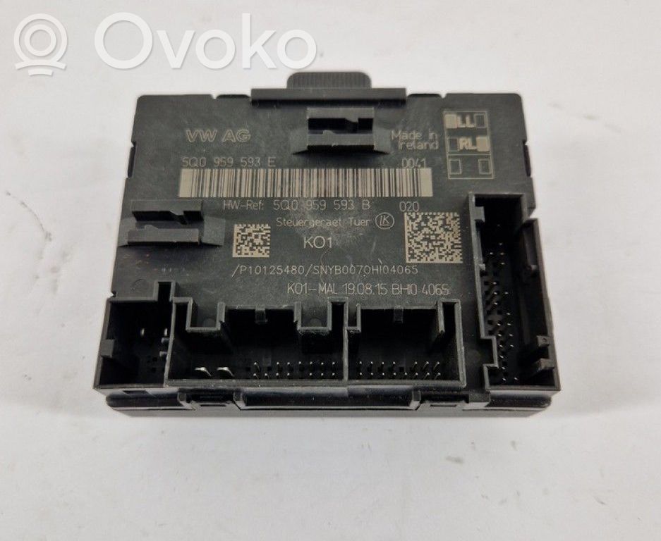 Unité de commande module de porte   5Q0959593B,5Q0959593B,5Q0959593B,5Q0959593E