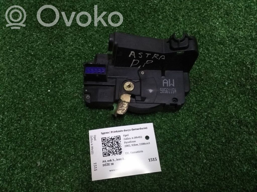 Opel Zafira A Zamek drzwi przednich 