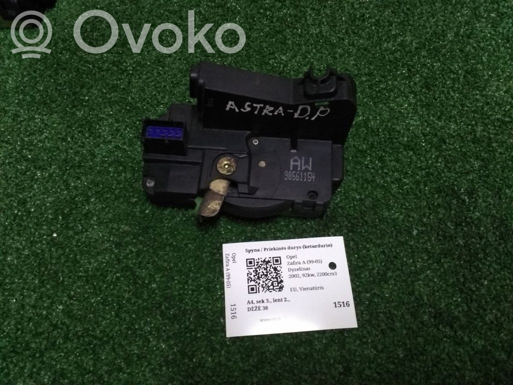 Opel Zafira A Zamek drzwi przednich 