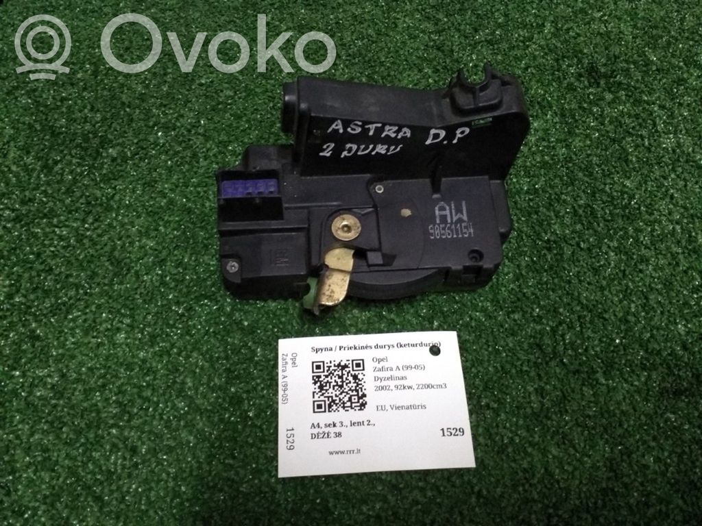 Opel Zafira A Zamek drzwi przednich 