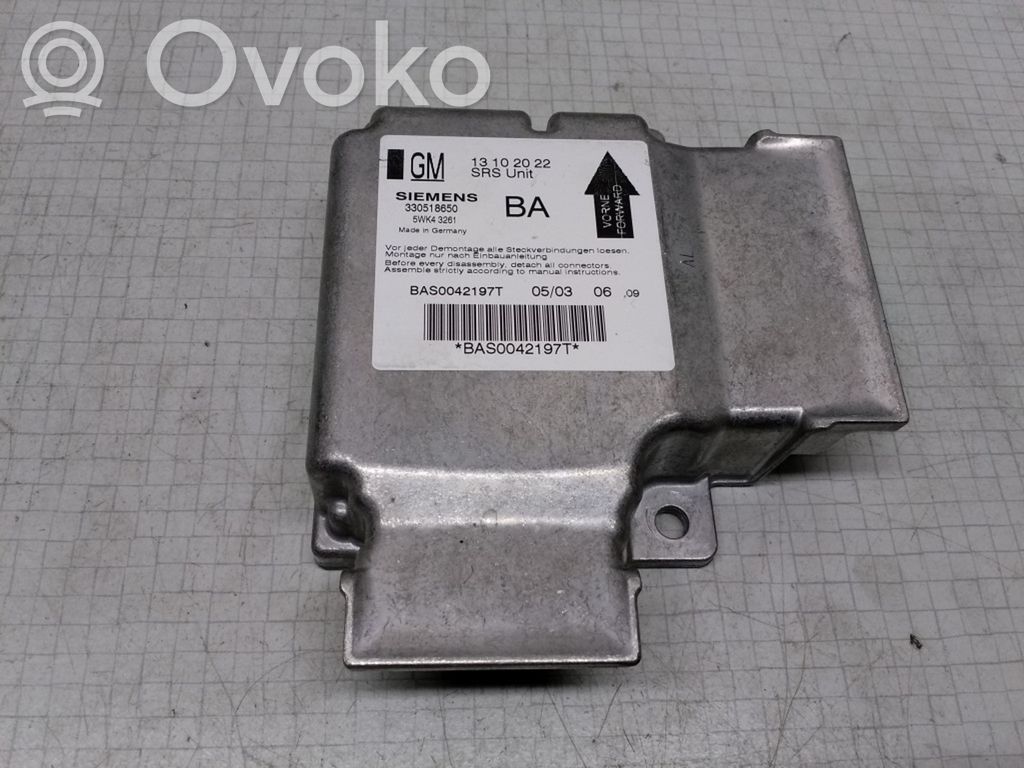 Opel Vectra C Airbag control unit/module 