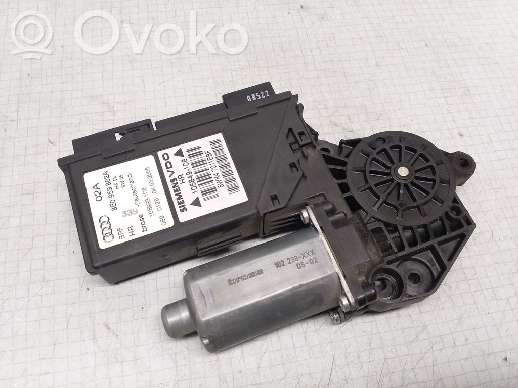 Audi A4 S4 B7 8E 8H Silniczek podnoszenia szyby drzwi tylnych 