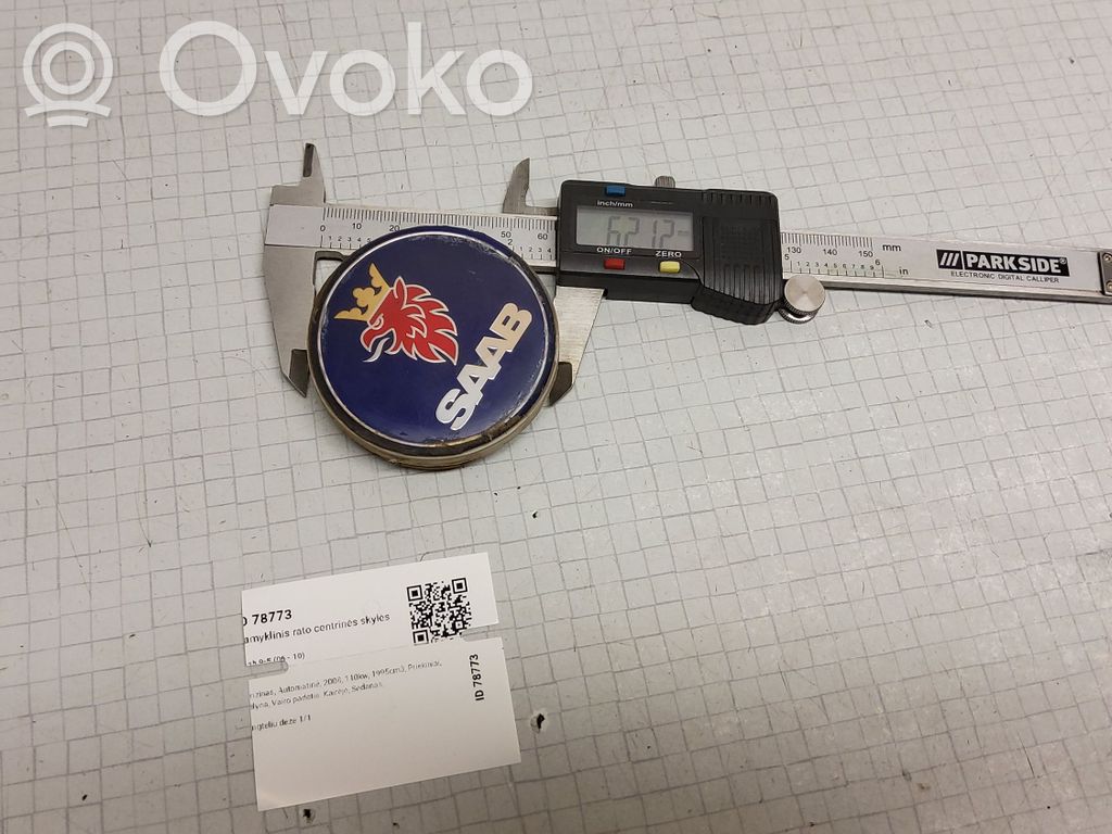 Saab 9-5 Rūpnīcas varianta diska centra vāciņš (-i) 