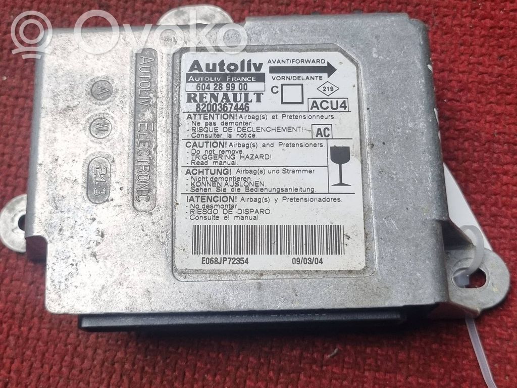 Renault Megane II Airbag control unit/module 
