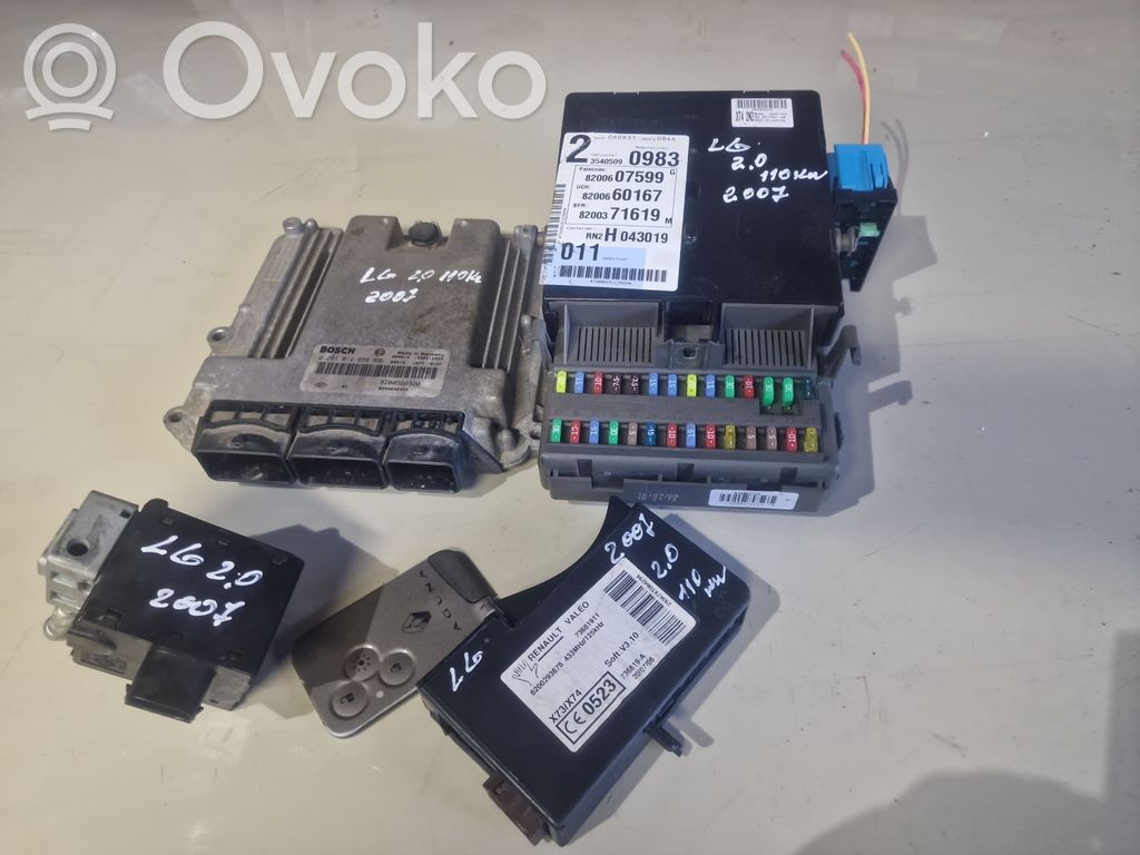 Renault Laguna II Engine ECU kit and lock set 