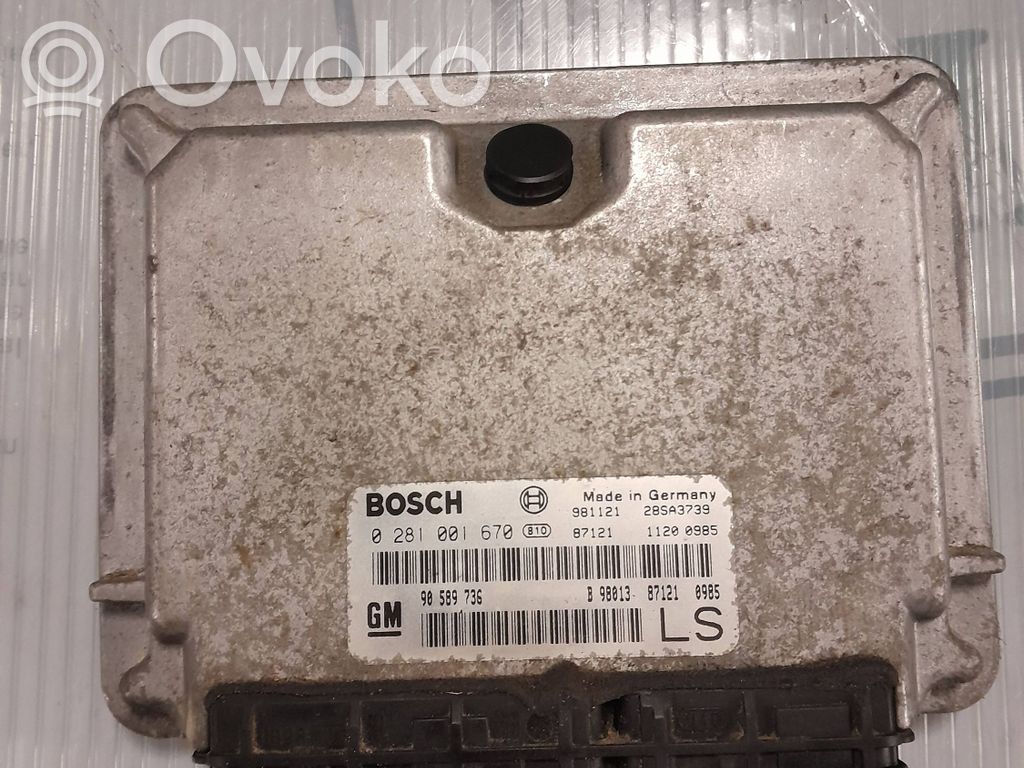 Engine control unit/module   90589736,0281001670