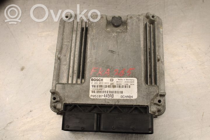 Įpurškimo valdymo blokas   0281013693,P05187449AB