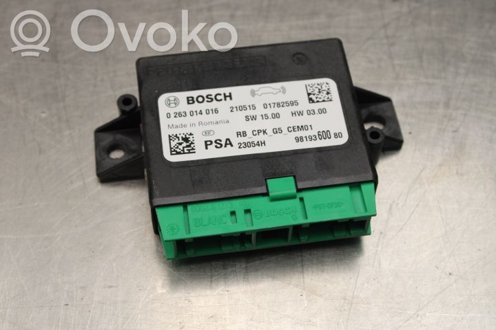 Unidad de control/módulo PDC de aparcamiento   9819360080