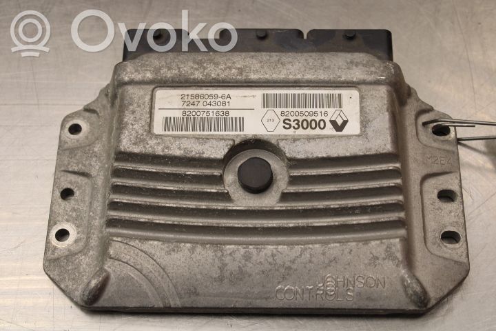 Unité de commande / module d'injection   215866275A,8200509516