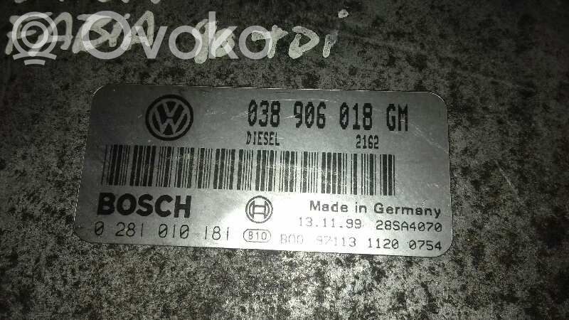 Calculateur moteur ECU   0281010181,038906018GM