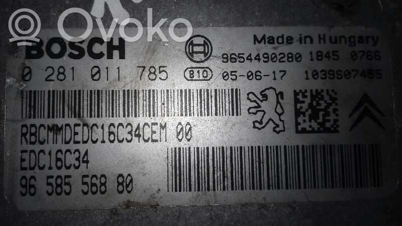 Engine control unit/module   0281011785,9658556880