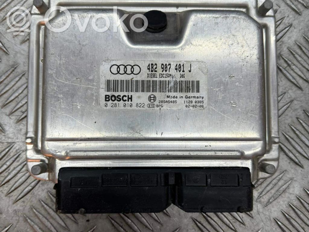 Engine control unit/module   4B2907401J,28SA5485,0281010822