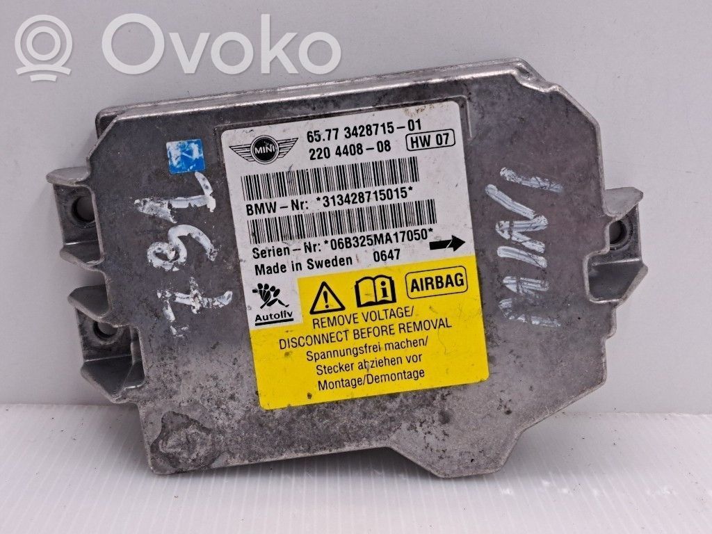 Mini One - Cooper Coupe R56 Sterownik / Moduł Airbag 