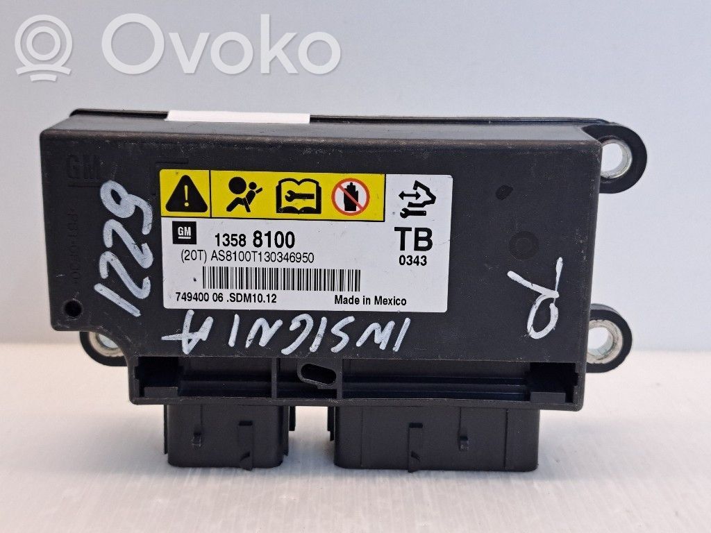 Opel Meriva B Airbag control unit/module 
