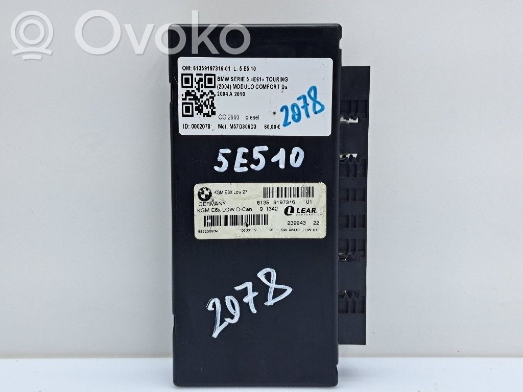 Module confort   61359197316,61359197316,M57D306D3