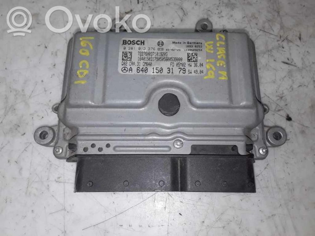 Mercedes-Benz A W169 Unitate control motor/modul ECU 