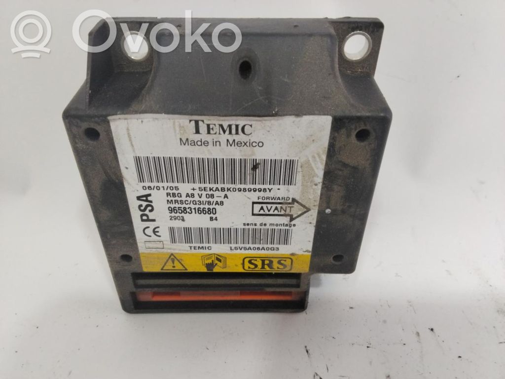 Module de contrôle airbag   9658316680