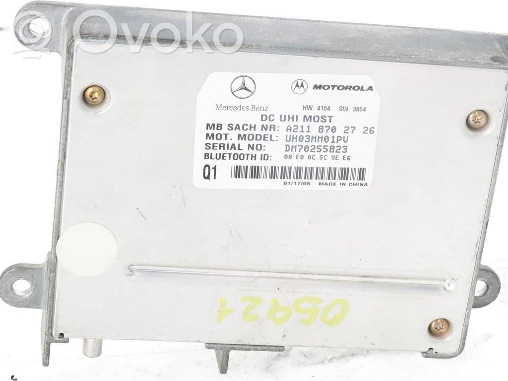 Mercedes-Benz C W203 Moduł / Sterownik Bluetooth 