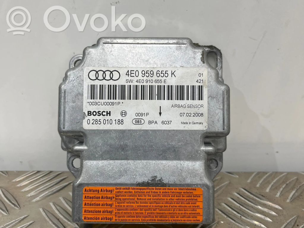 Audi A8 S8 D3 4E Airbag control unit/module 