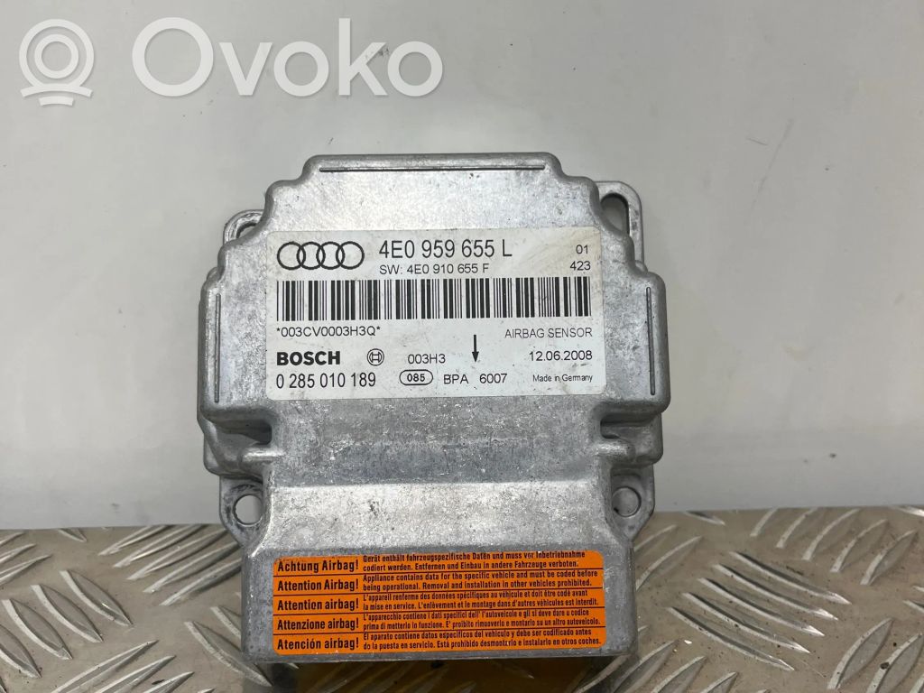 Audi A8 S8 D3 4E Airbag control unit/module 