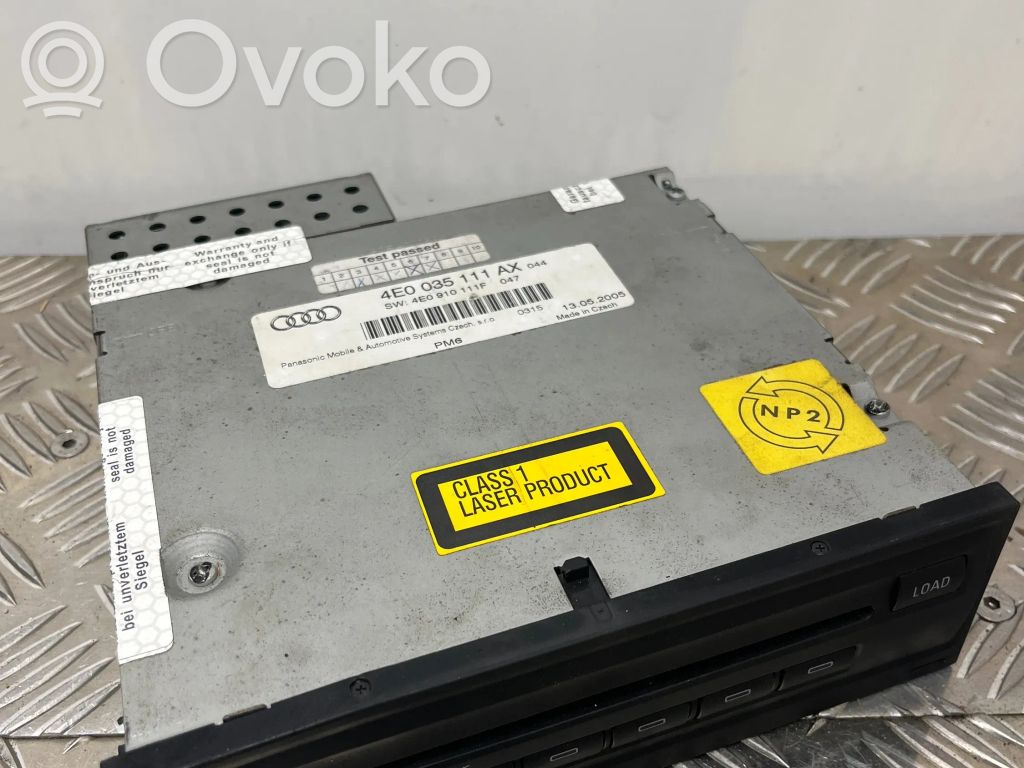 Audi A8 S8 D3 4E Radio/CD/DVD/GPS-pääyksikkö 