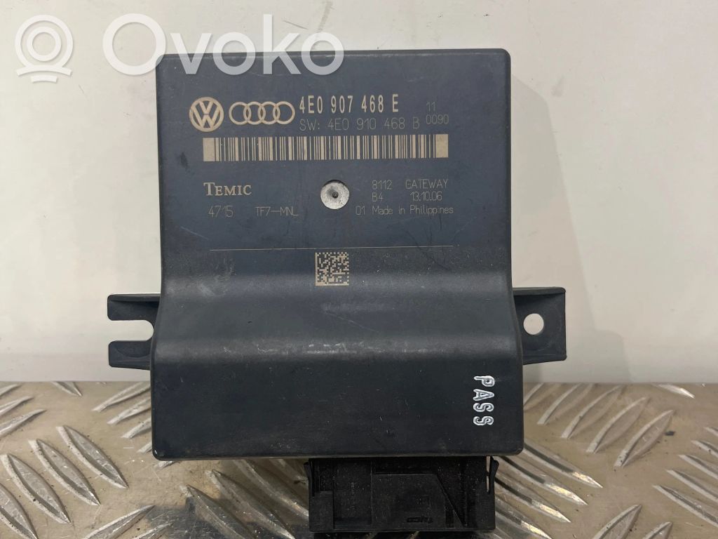 Audi A8 S8 D3 4E Gateway control module 