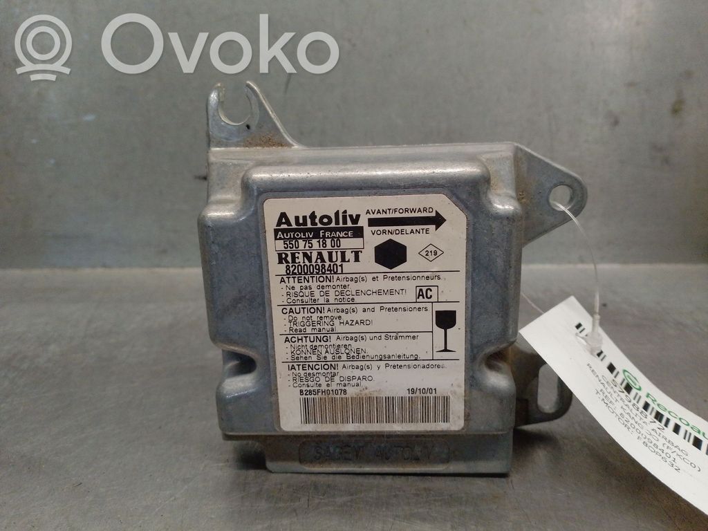 Renault Kangoo I Unitate/modul de comandă airbaguri 