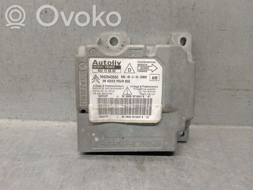 Citroen C4 Aircross Oro pagalvių valdymo blokas