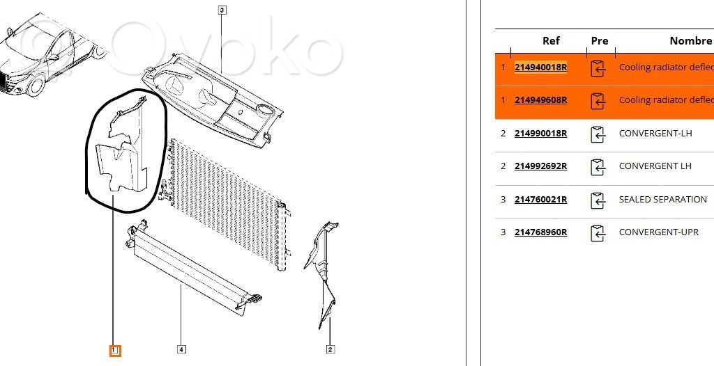 Renault Megane III Kühlergrill 
