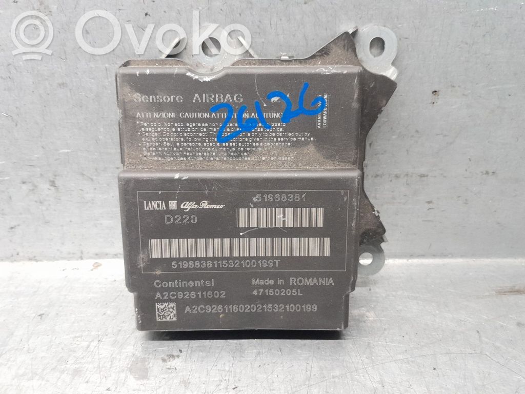 Fiat 500L Module de contrôle airbag