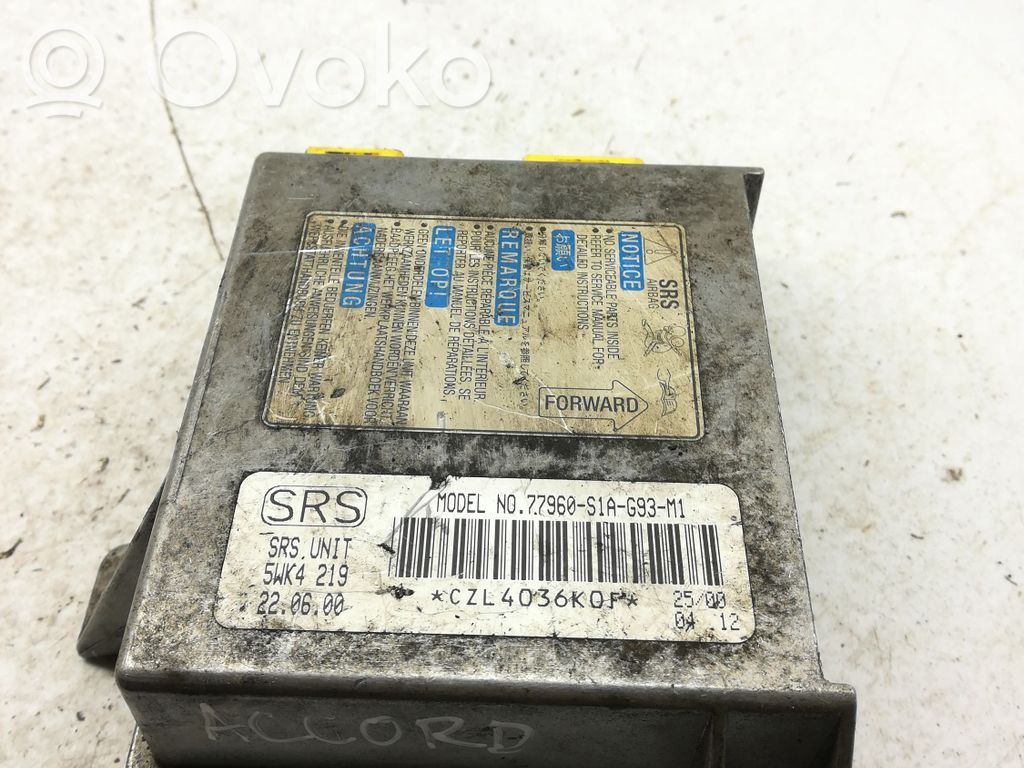Honda Accord Airbag control unit/module 