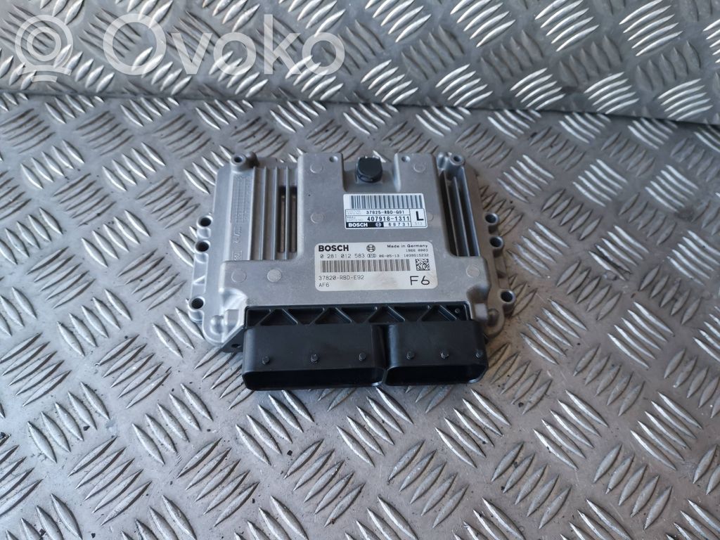 Engine control unit/module   0281012583,37820RBDE92,37825RBDG91,4079181311