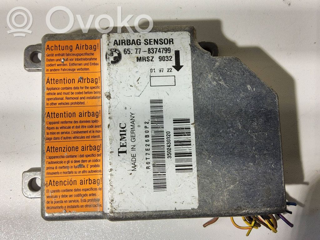 Airbag control unit/module   65778374799,019722,MRSZ9032