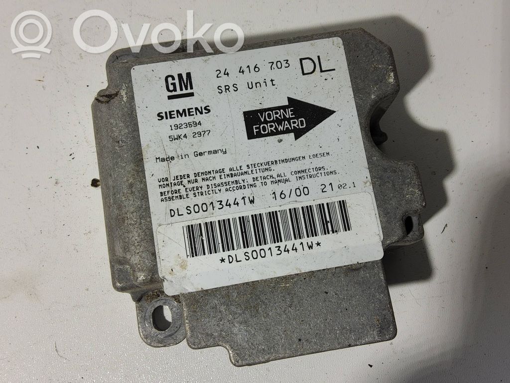 Opel Astra G Airbag control unit/module 