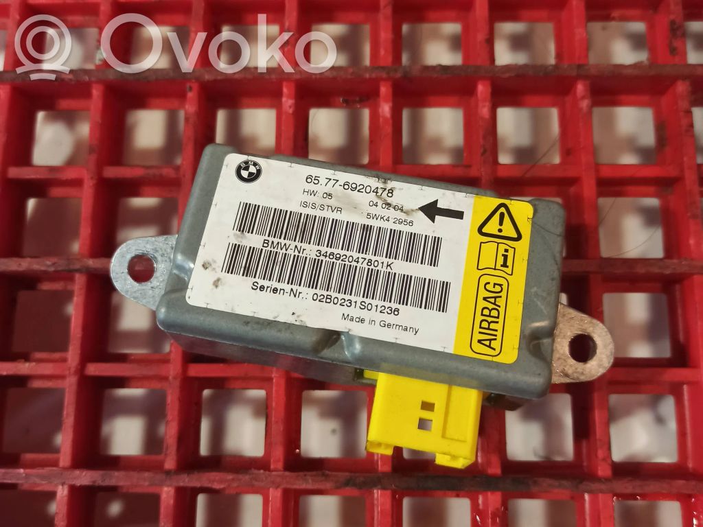 BMW 7 E65 E66 Unidad de control/módulo del Airbag 