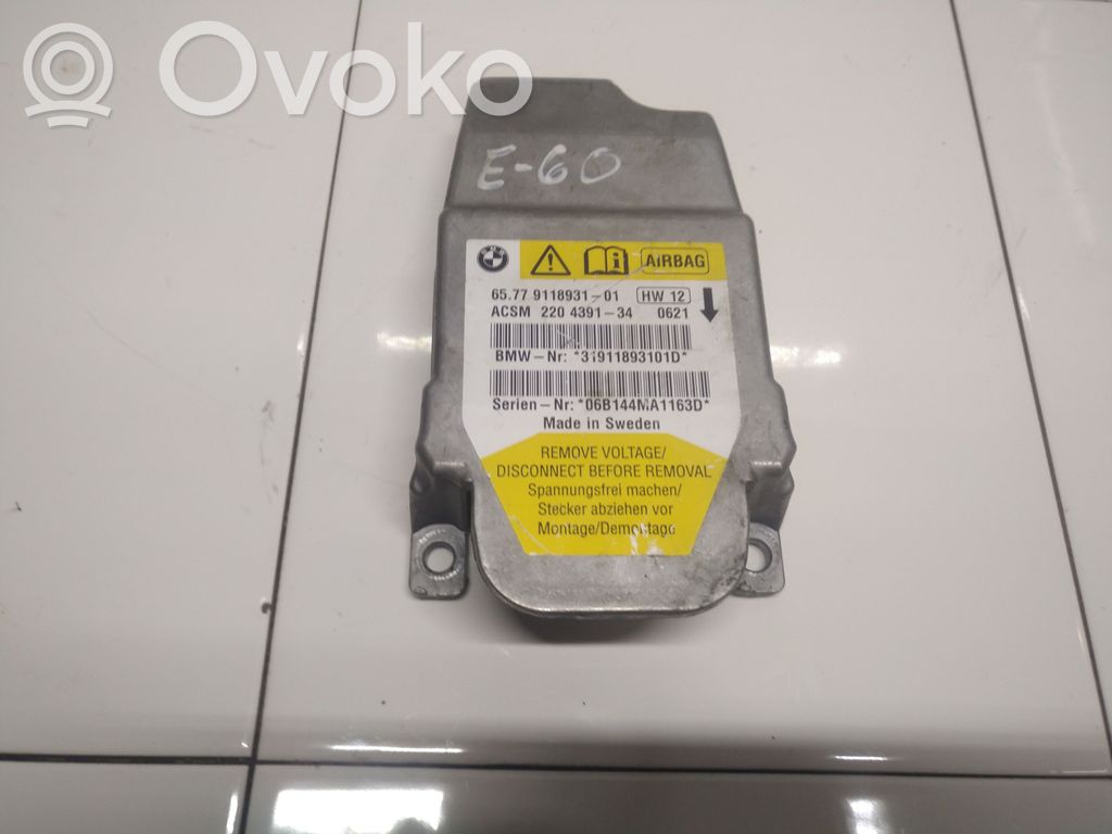 BMW 5 E60 E61 Airbag control unit/module 