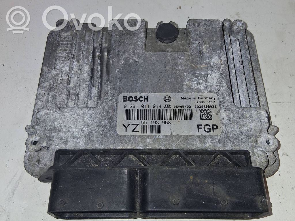 Engine control unit/module   1039S08022,0281011914,55193968