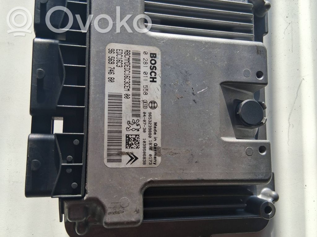 Engine control unit/module   9653239880,0281011558,9656974680