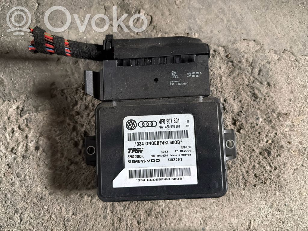 Audi A6 S6 C6 4F Module de commande de frein à main 