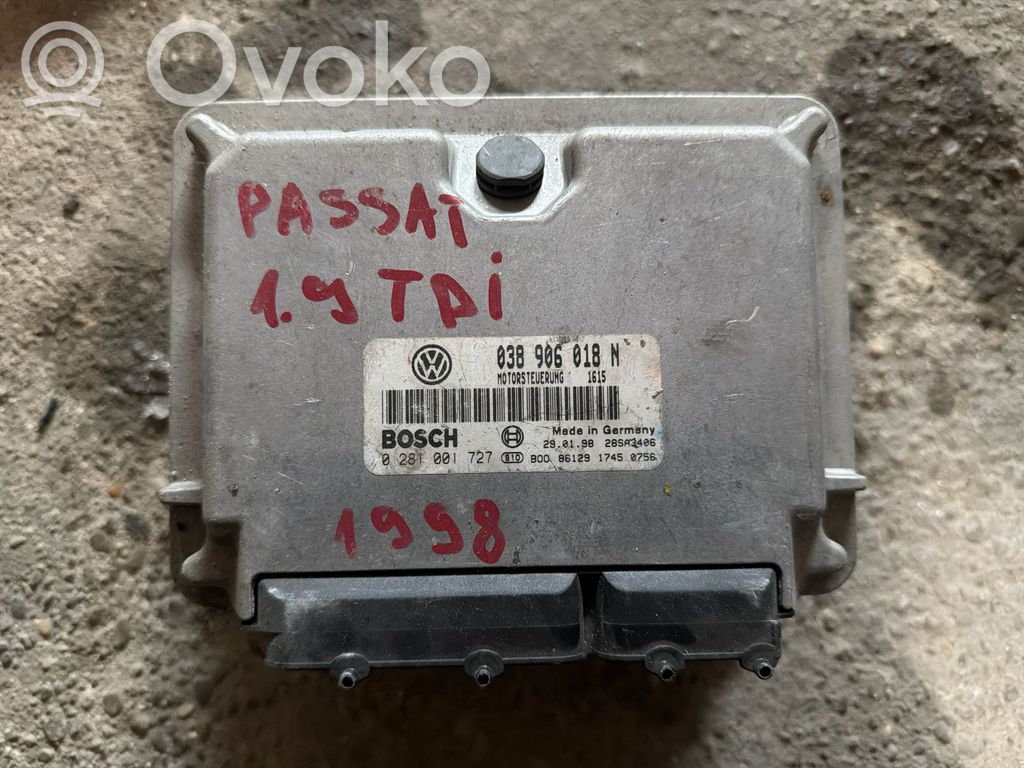 Engine control unit/module   038906018N,0281001727,28SA3406
