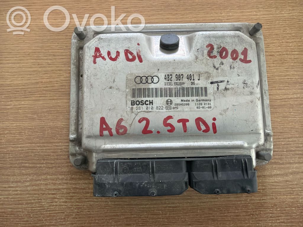 Engine control unit/module   4B2907401J,0281010822,28SA5206