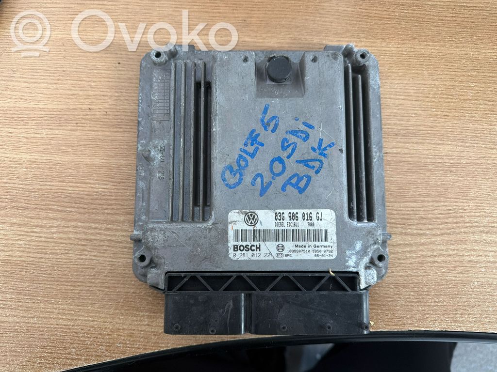 Engine control unit/module   03G906016GJ,0281012221,1039S07510